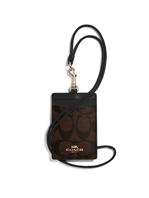 coach signature canvas lanyard.